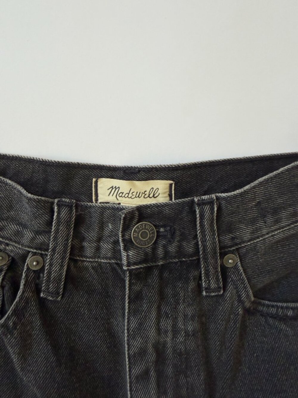 Madewell Baggy Straight Jean Black Size 25 - Picture 4 of 5